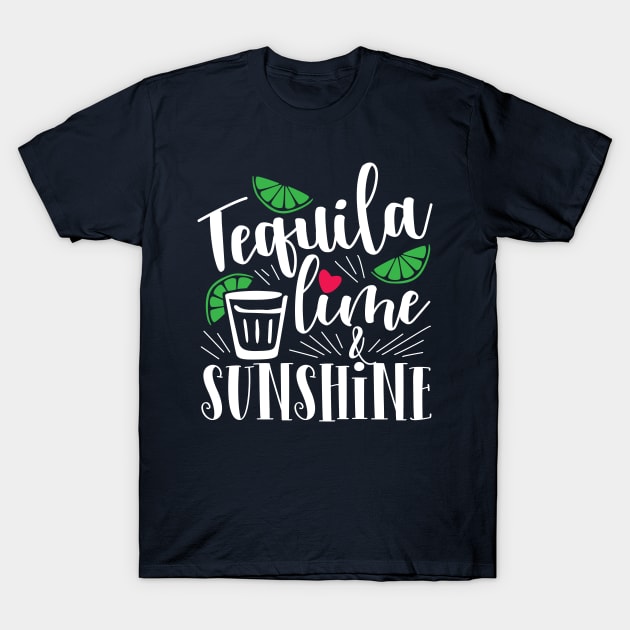 Tequila Lime & Sunshine T-Shirt by danydesign